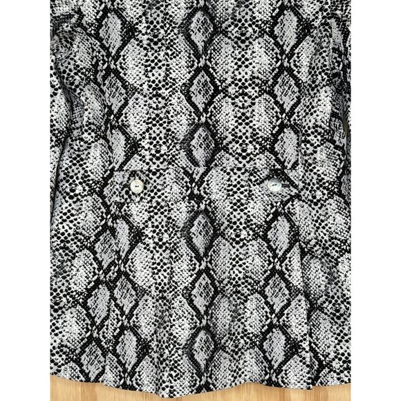 Estelle & Finn Snake Print Blazer Jacket One Button Front Pocket Size 4 Trendy - Picture 8 of 8